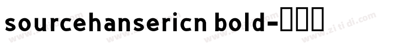 sourcehansericn bold字体转换